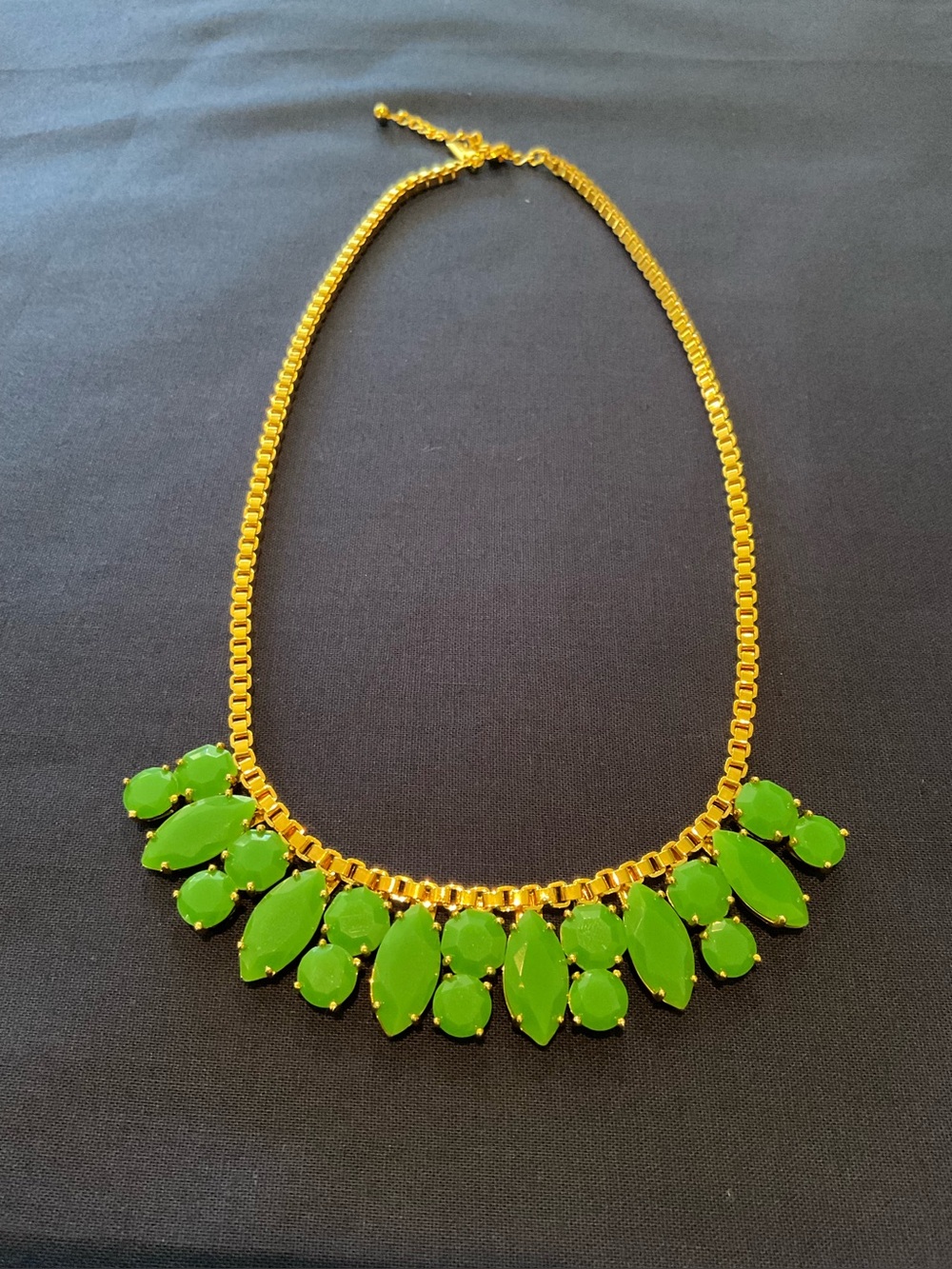 kate spade Gold-Tone Necklace with Lime Green Gemstones